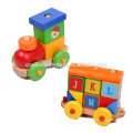 2015Hotsale E Fabricantes Crazy Alphabet Wooden Kids Train Toys Set